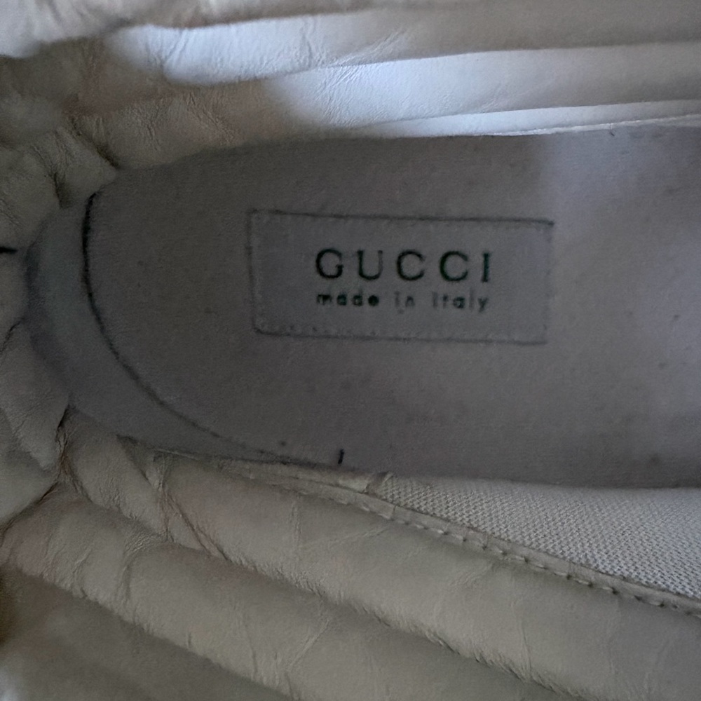 Gucci White High-Tops with Green and Red Stripes - Picture 6 of 7